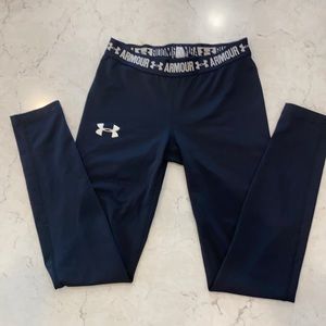Under armor girls black leggings